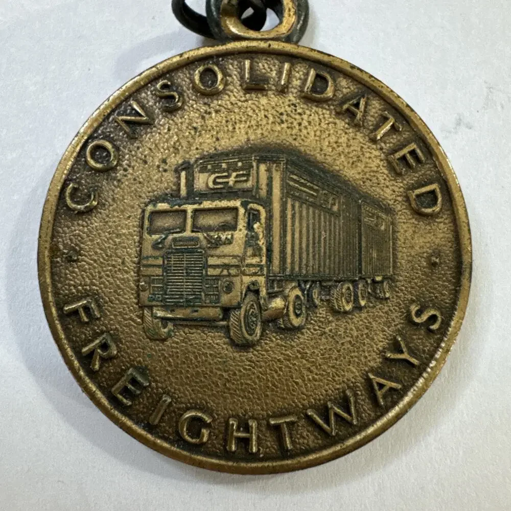 Vintage Consolidated Freightways Trucking Keychain 1929–1979 Anniversary Medal